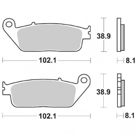 PASTIGLIE FRENO ANTERIORE SBS 627 HS (SINTERIZZATA)HONDA VFR