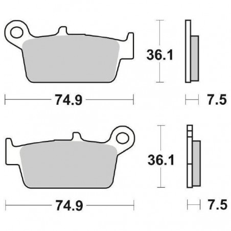 PASTIGLIE FRENO SBS 116 HF (ORGANICA)CATEGORIA PEUGEOT