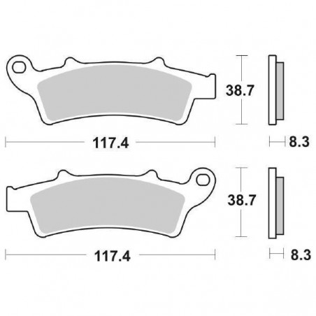 PASTIGLIE FRENO SBS 159 HF (ORGANICA)