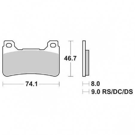 PASTIGLIE FRENO ANTERIORE RACING SBS 809 RS (SINTERIZZATA)HONDA 1000 CBR RR 04