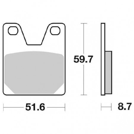 PASTIGLIE FRENO POSTERIORE SBS 733 LS (SINTERIZZATA)