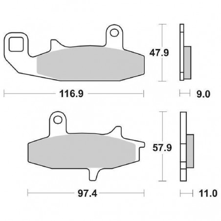 PASTIGLIE FRENO SBS 626 HF (ORGANICA)