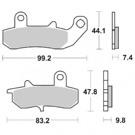 PASTIGLIE FRENO SBS 635 HF (ORGANICA)