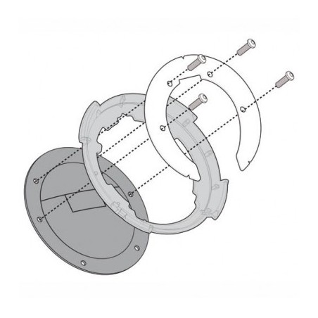 Flangia Givi BF05 per sistema Tanklock su moto Yamaha