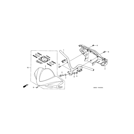 HONDA 	COPERCHIO INFERIORE MANUBRIO *NH491R *