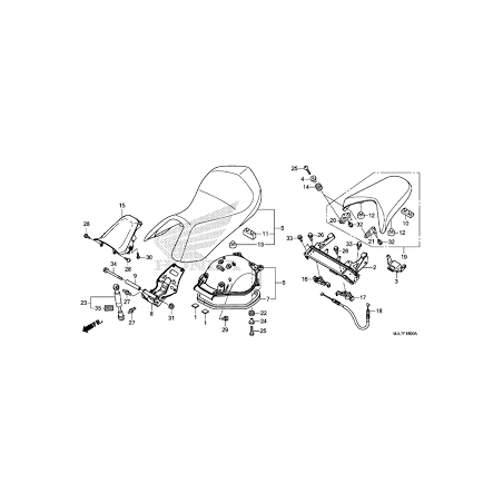 HONDA 	SELLA ANTERIORE  COMPLETA *TYPE1*NC750DE	NC750DNC750DF	NC750DNC750DG	NC750DNC750DH	NC750DNC750DJ	NC750DNC750DK	NC750DNC7