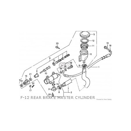 HONDA 43310MJ0661   TUBO FRENO  POSTER.CBX750F 1984 (E)CBX750F 1986 (G)CBX750F2 1986 (G)