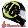 AGV CASCO 210301A0EY 013 009 K-3 SV AGV E2205 TOP PLK TAGLIA ML  BOLLO 46  BLACK/YELLOW210301A0EY 013 009